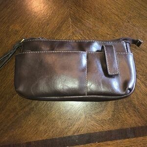 Vintage Brown Change Purse Clutch Handbag